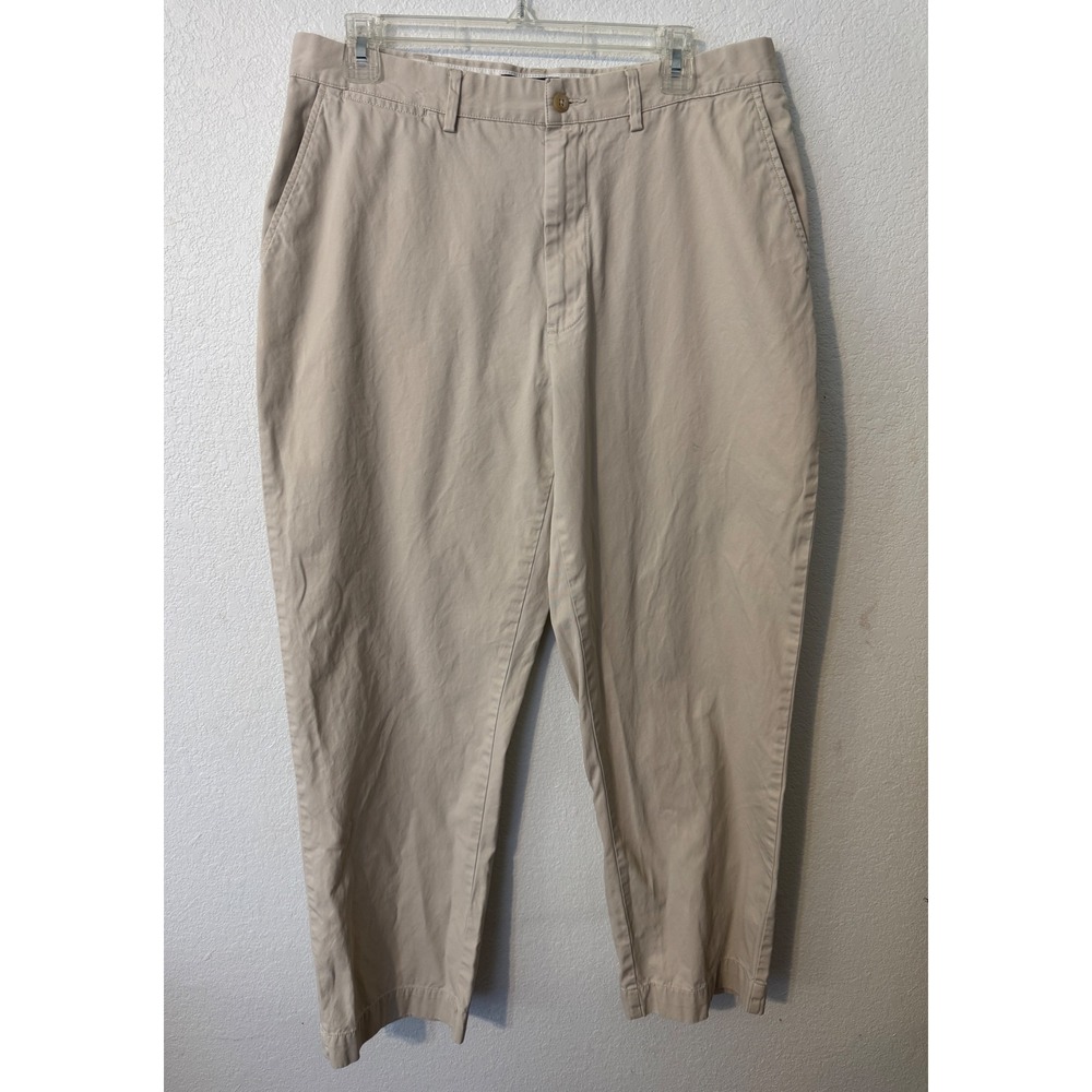 Polo Ralph Lauren Mens Classic Fit Chino Pants Beige Cotton Flat Front‎
